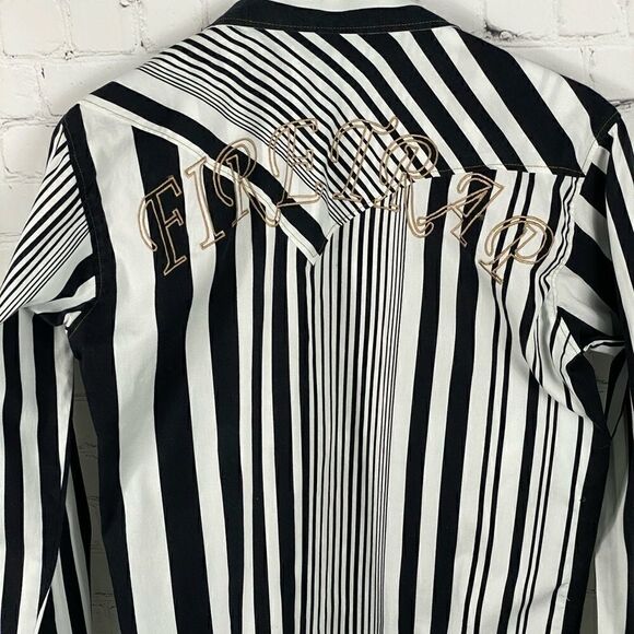 Fire Trap Long Sleeve Embroidered Shirt. Large - Picture 1 of 5